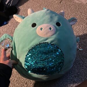 Squishmallows Teal and Blue Dragon Stuffed Animal